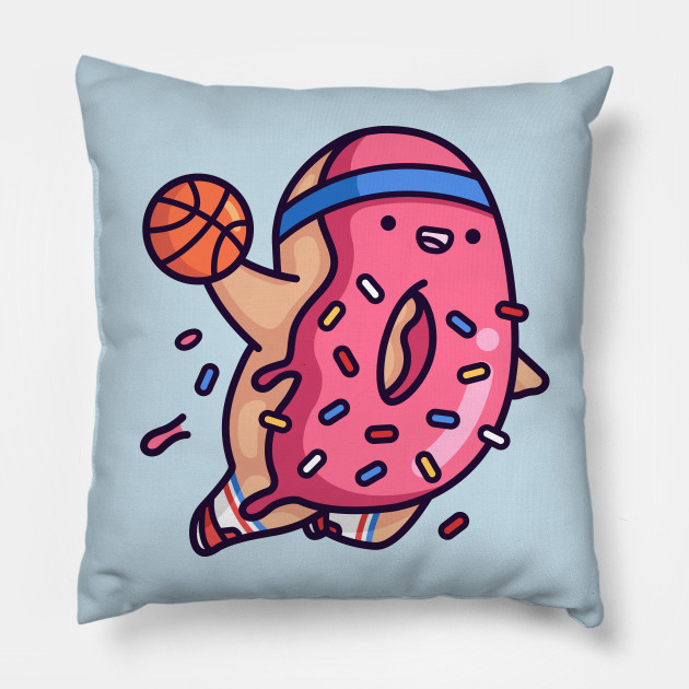 Pink Dunkin Donut with sprinkles - Dunkin Donuts - Pillow | TeePublic