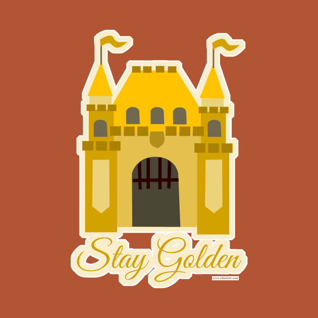 Cute Golden Theme Style Castle Art Pattern by Tshirtfort