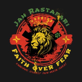 Jah Rastafari Faith over Fear Samurai T-Shirt