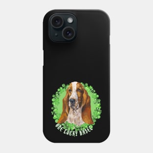 One Lucky Basset Funny St. Patrick Dog Phone Case