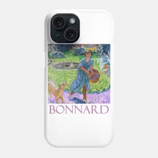 Girl Playing with a Dog by Pierre Bonnard Phone Case