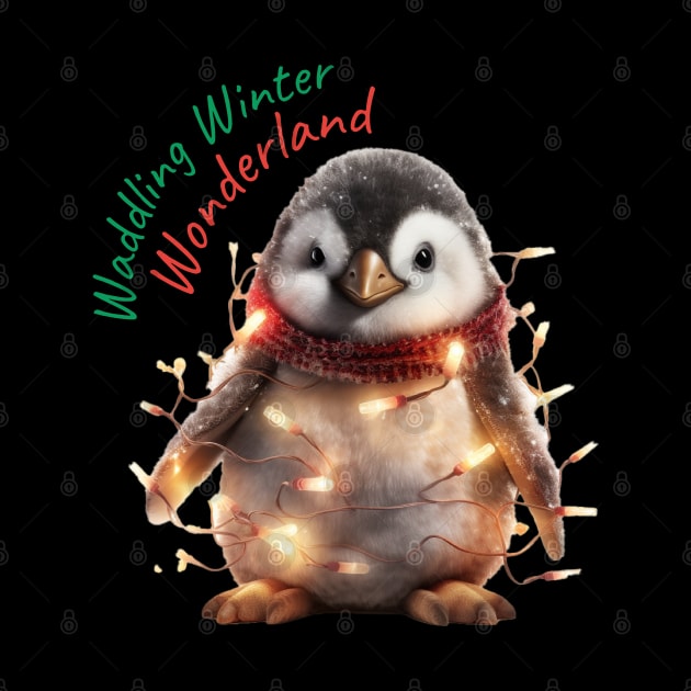 Penguin Waddling Winterland by VelvetEasel