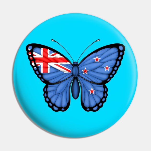 New Zealand Flag Butterfly Pin by jeffbartels