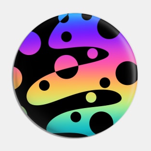 Funky Colorful Gradient and Black Design Pin