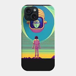 Girl Stumbles Upon Floating Alien Head Phone Case