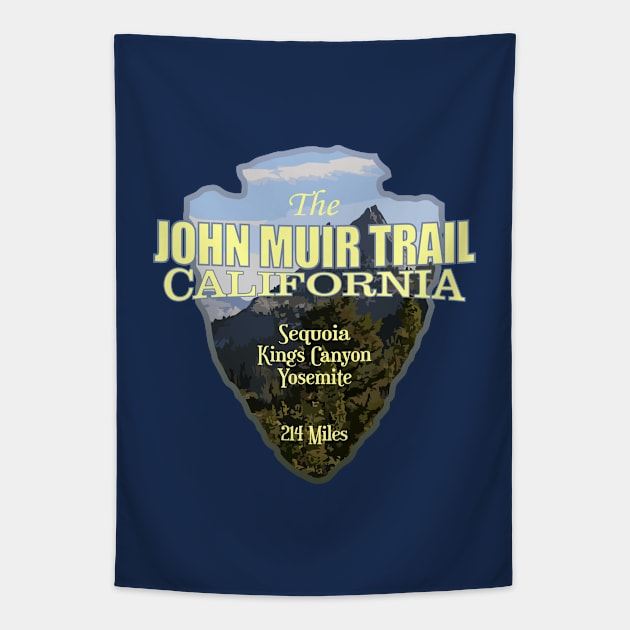 John Muir Trail (arrowhead) Tapestry by grayrider