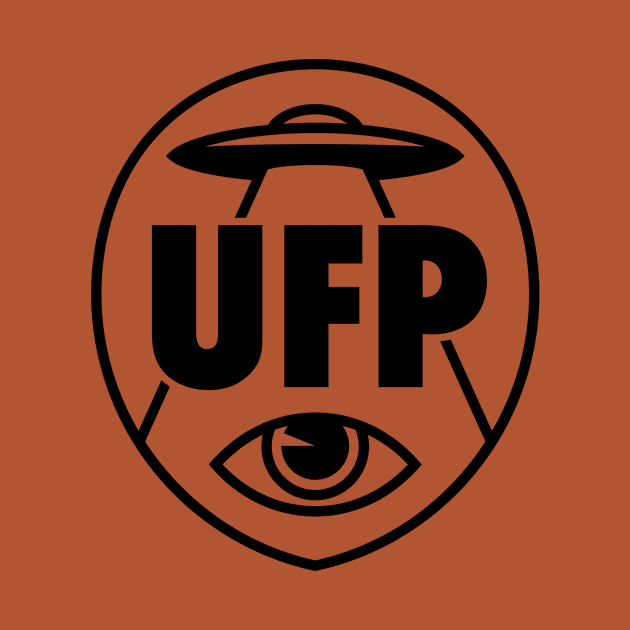 Unidentified Flying Podcast Logo (Black) by LuminousMedia