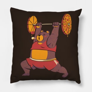 Squat Bear Gym I Love to Eat Pizza Pillow