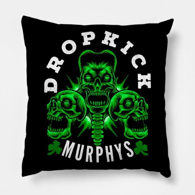 Dropkick murphys skull Pillow by terror machine std