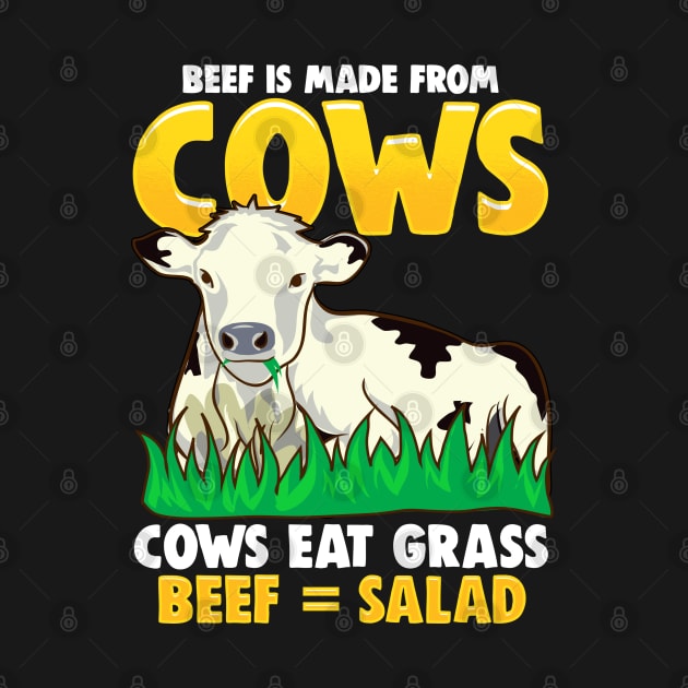 Funny Cows Equal Salad Diet Joke by SoCoolDesigns