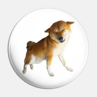 Lilly the Shiba Inu Smiling Airplane Ears Pin