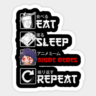 Pegatinas Anime Meme Teepublic Mx