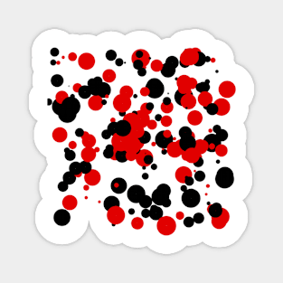 Red and black spots Magnet