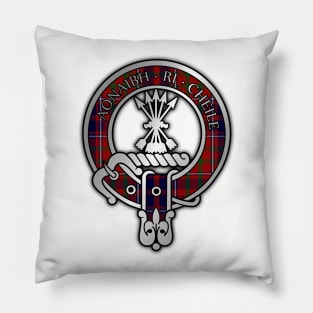Clan Cameron Lochiel Tartan Crest Pillow