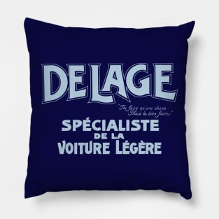 Vintage Delage Racecar Logo Pillow
