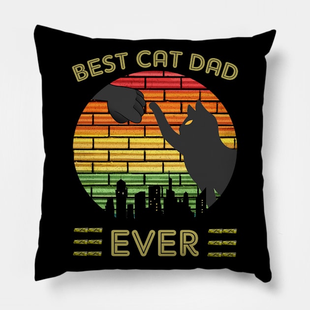 Best cat dad ever Pillow by brishop