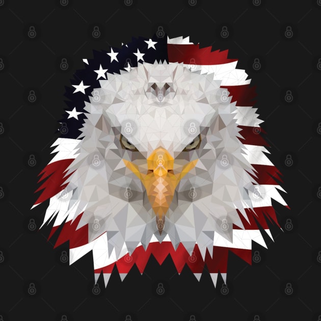 Low Poly Eagle Wild Animal USA by Gift Designs