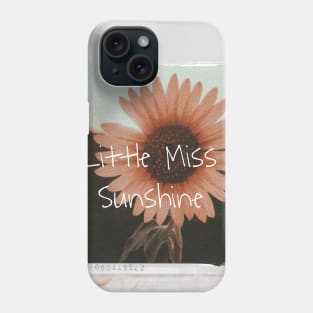 Little Miss Sunshine Sunflower Vintage retro aesthetic good vibes positivity inspiration good mood retro vibes butterfly flowers flower Phone Case