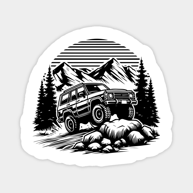 off road car Magnet by raventink