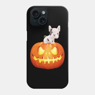 French Bulldog on Halloween Pumpkin Phone Case