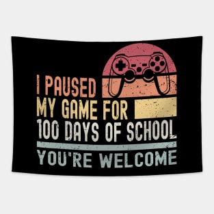 I Paused My Game for 100 Days of School Tapestry