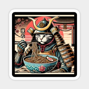 Samurai Cat Magnet