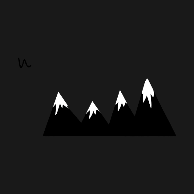 Mountain Sticker- Black - Nature Trendy by Richardsonh25