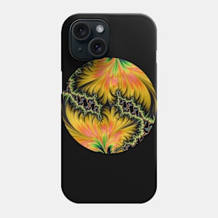 Golden Yellow Magic Fractal Psychedelic Design Phone Case