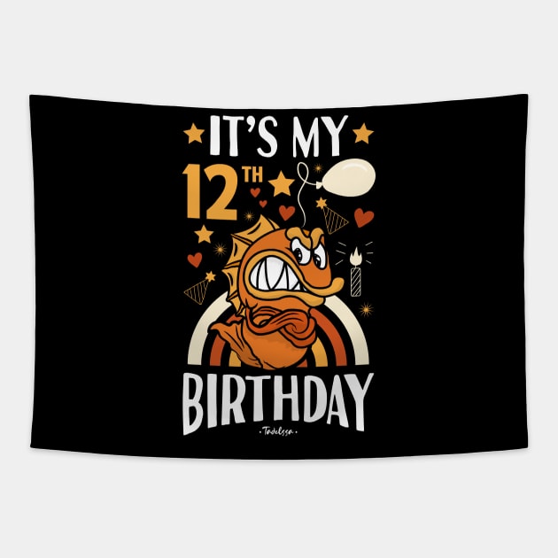 12th Birthday Fish Tapestry by Tesszero