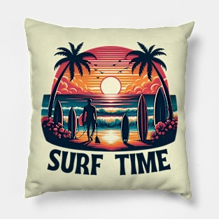 Surfing Surf time Pillow