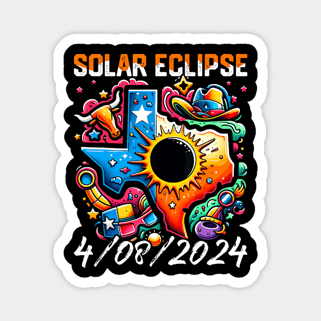 Solar Eclipse 2024 Texas 4.08.24 Solar Eclipse Magnet by Diana-Arts-C