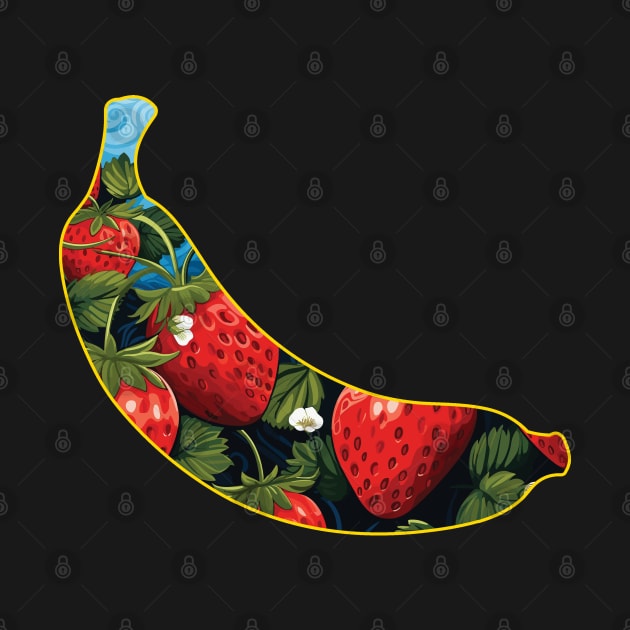 Banana Shape Strawberries Design by PaulJus