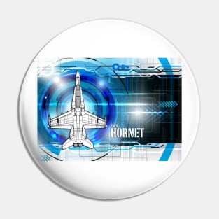 F-18 Hornet Blueprint Pin