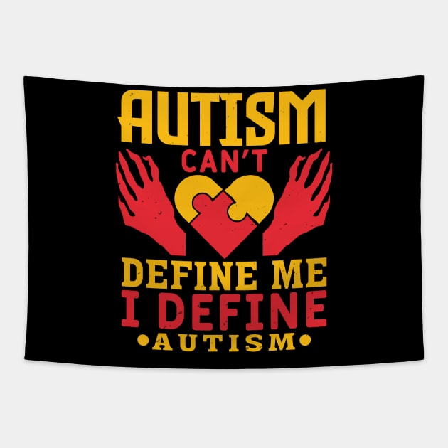 Autism Can Not Define Me I Define Autism Tapestry by zisselly