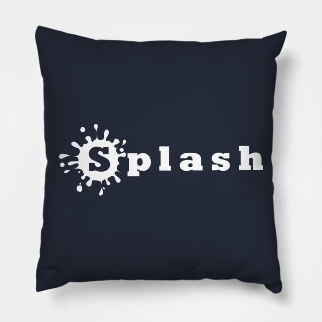 Splashed my splash tee Pillow by elio