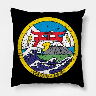 Yokosuka Japan Vintage Insignia Pillow