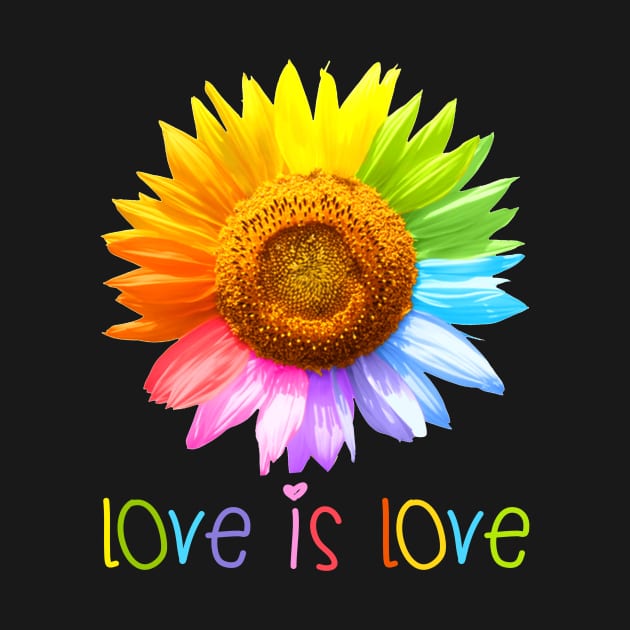 Love is love love daisy lgbt rainbow gay lesbian by Beker