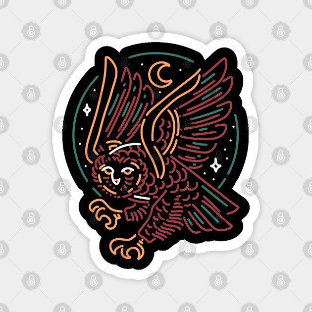 owl line art - Tattoo - Magnet | TeePublic owl line art - Tattoo - Magnet | TeePublic