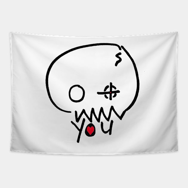 You Skull Tapestry by nloooo