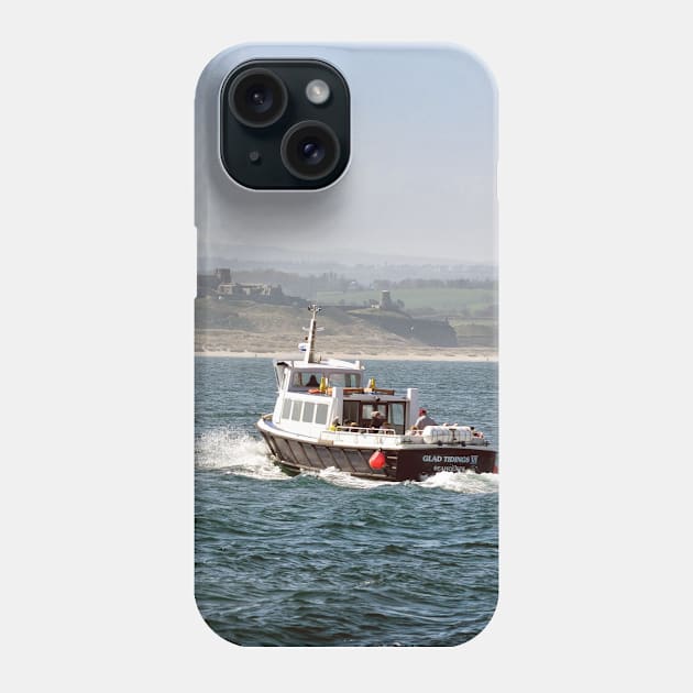 Farne Islands boat off the coast of Northumberland Phone Case by richflintphoto