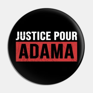 Justice Pour ADAMA Pin