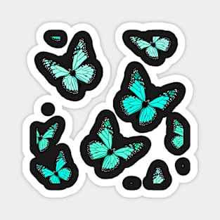 Light Blue Butterfly Pattern Magnet