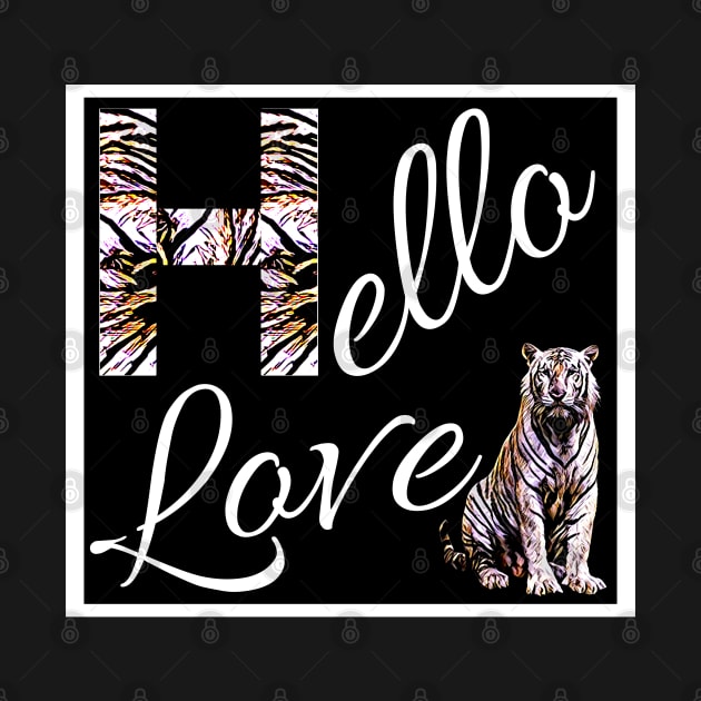 hello tiger love by crearty art