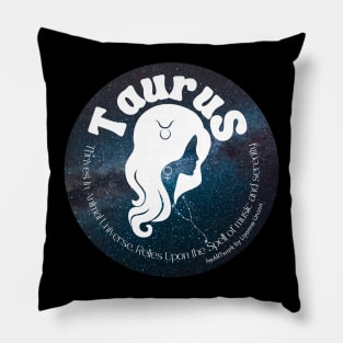 Cosmic Taurus Zodiac Character Pillow