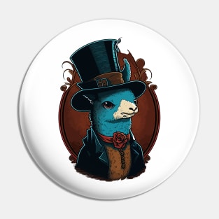 Alpaca Funny Top Hat Pin