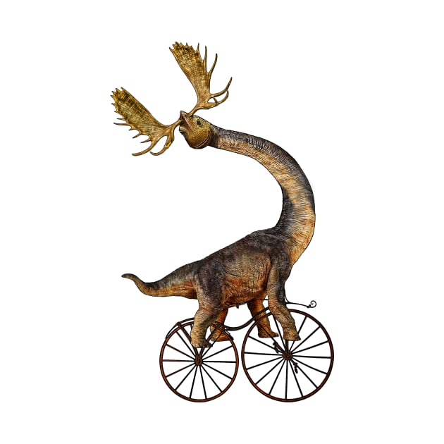 Brachiosaurus Brachiolope on Velocipede by SirLeeTees