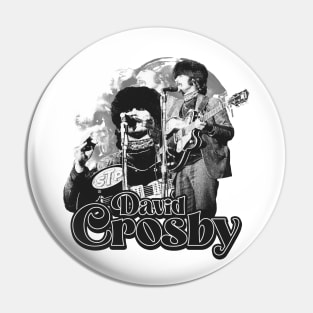 David Crosby Concert White Pin