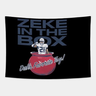 Ezekiel Elliott & Dak Prescott Zeke In The Box Tapestry