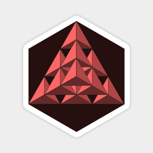 Red Triangles 3 Magnet