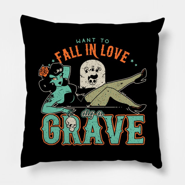 Dig a Grave Pillow by CupidsArt - TP